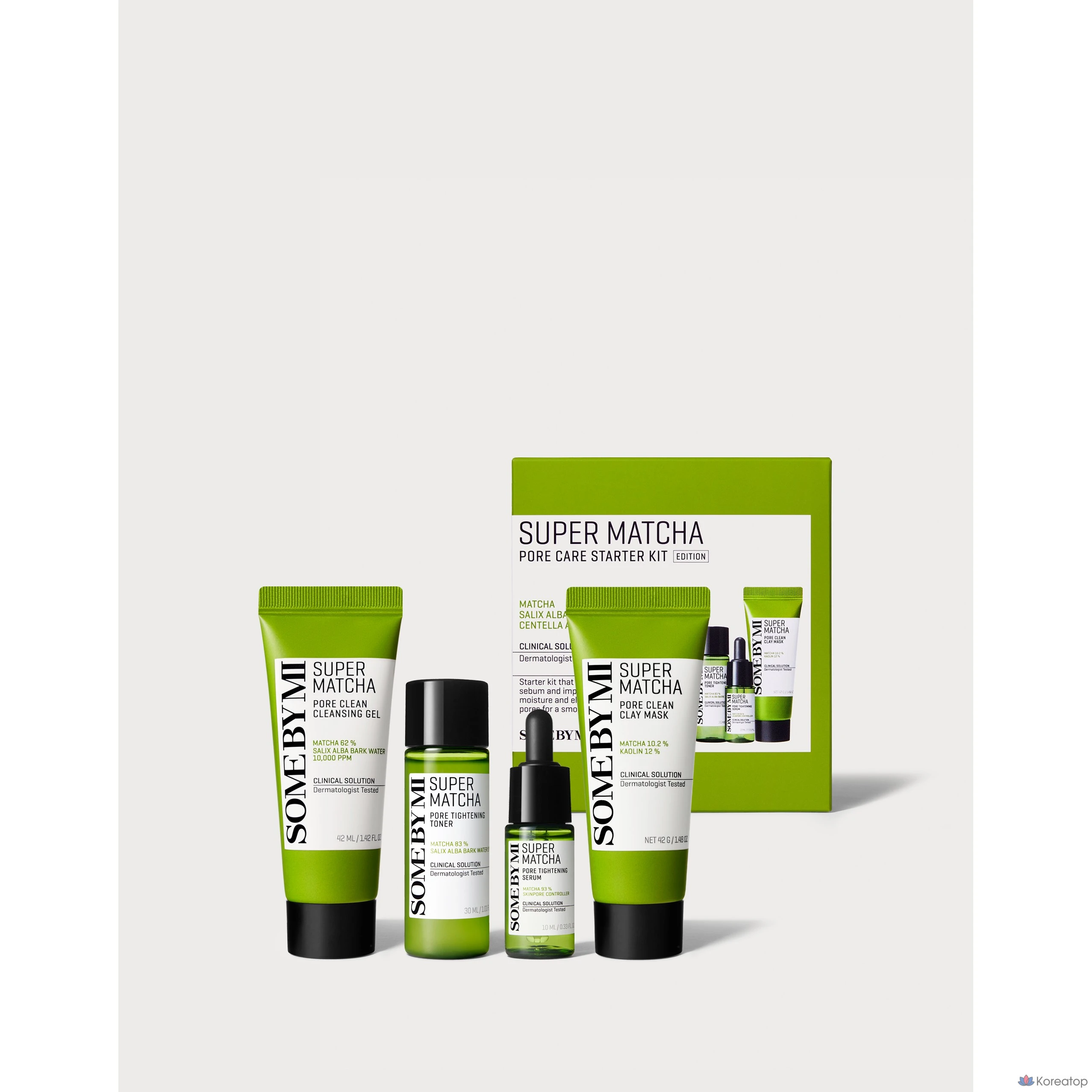 Набор для ухода Some By Mi Super Matcha Pore Care Starter Kit 4-piece Set, 1 шт.