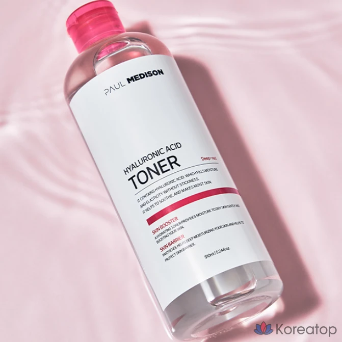 Тонер PAUL MEDISON Deep Red Hyaluronic Acid Toner, 510 мл, 1 шт.