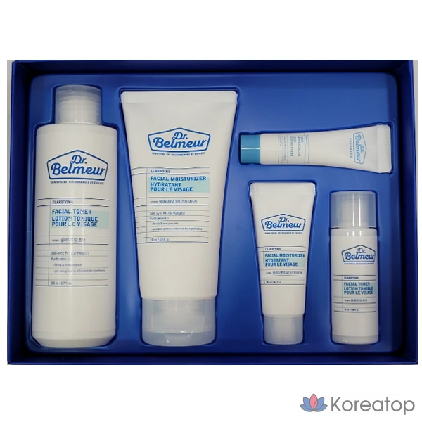 Набор для ухода The Face Shop Dr.Belmeur Clarifying 2-piece Set (Toner 200ml + Moisturizer 120ml), 1 шт.