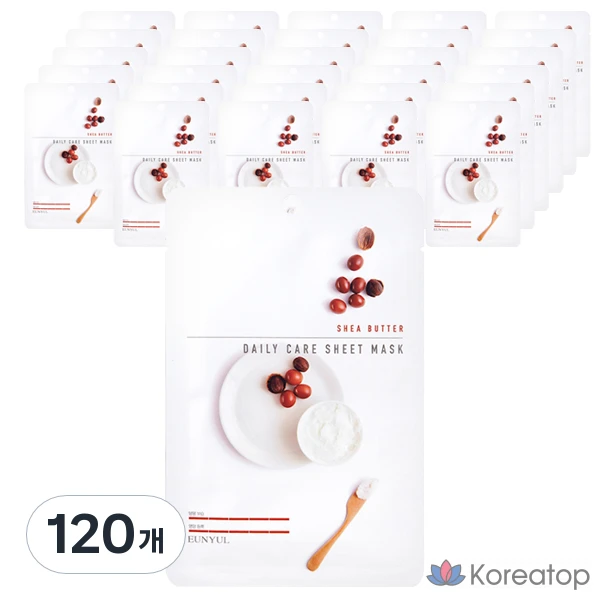 Тканевая маска для лица Eunyul Shea Butter Daily Care Sheet Mask, 120 шт.