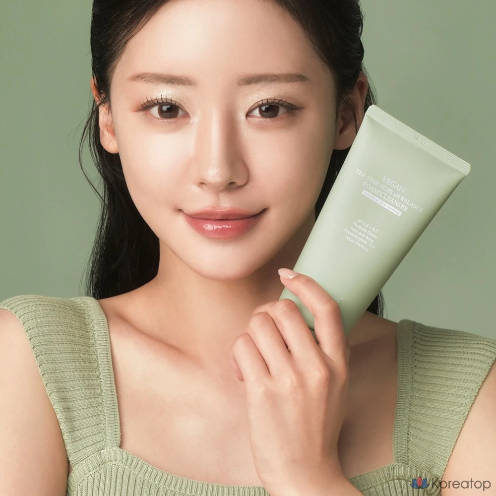 Пенка для умывания Dermashare Vegan Tea Tree Acne Functional Acne pH Balance Mildly Acidic Foam Cleanser, 150 мл, 1 шт.