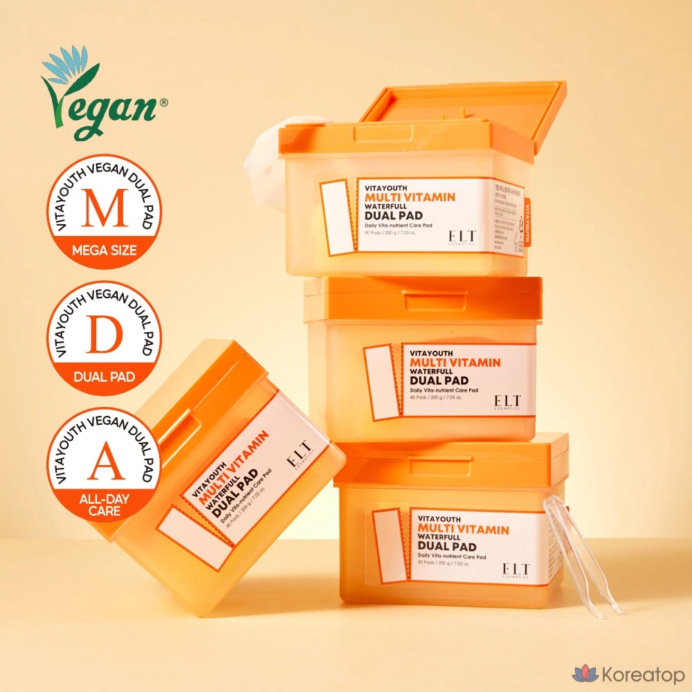 Пэды для лица ELT Vita Youth Multivitamin Moisture Dual Pack Pad, 80 шт.