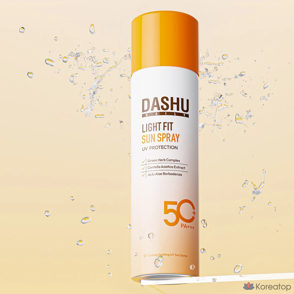 Солнцезащитный спрей DASHU Daily Light Fit Sun Spray SPF 50+ PA+++, 150 мл, 1 шт.