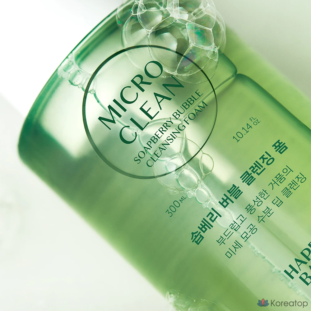Очищающая пенка Happy Bath Micro Clean Soapberry Bubble Cleansing Foam, 300 мл, 1 шт.