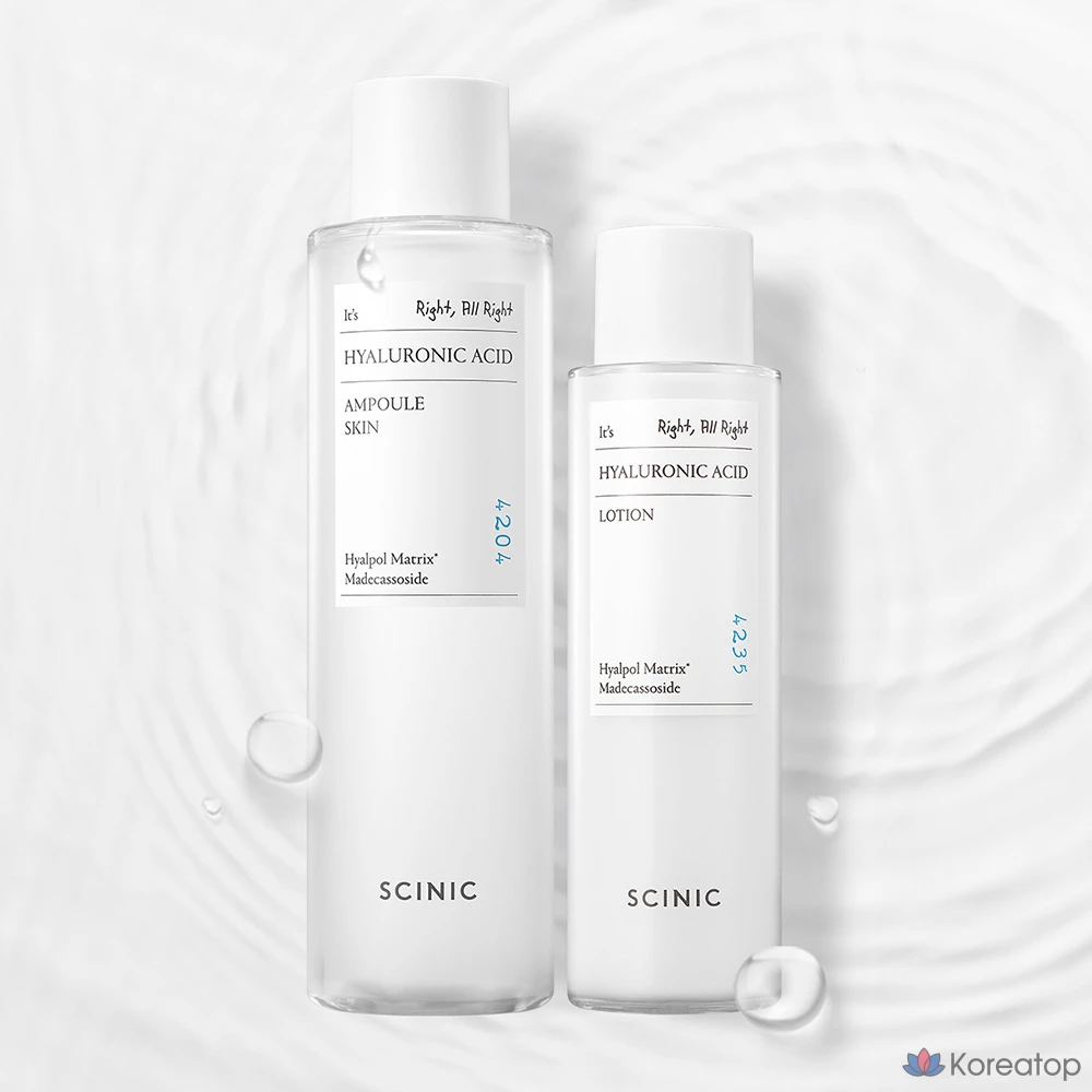 Тонер Scinic Hyaluronic Acid Lotion+Ampoule Skin, 300 мл, 1 шт.