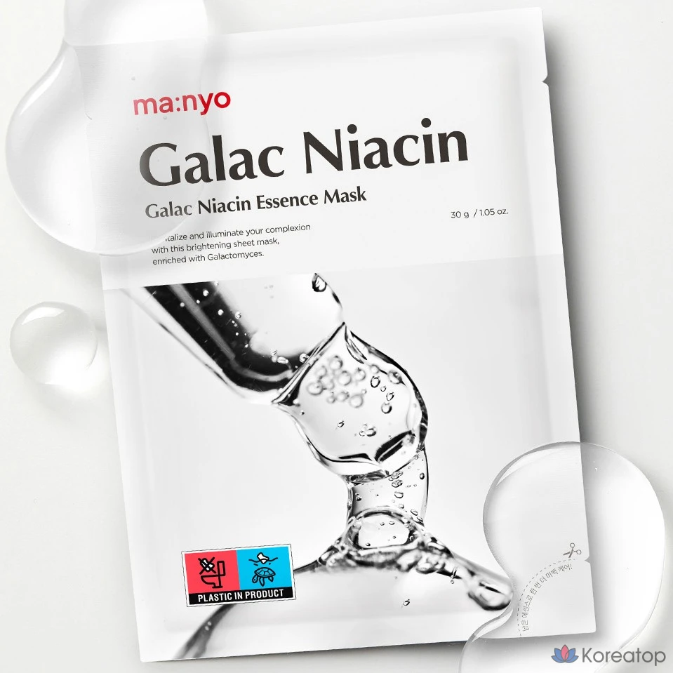 Тканевая маска для лица Manyo Galac Niacin Essence Mask, 10 шт., фото 2