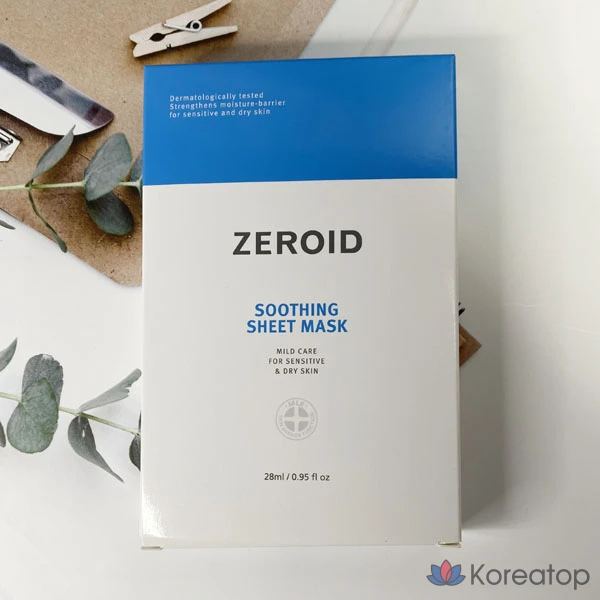 Тканевая маска для лица ZEROID Soothing Sheet Mask, 28 мл, 1 шт.