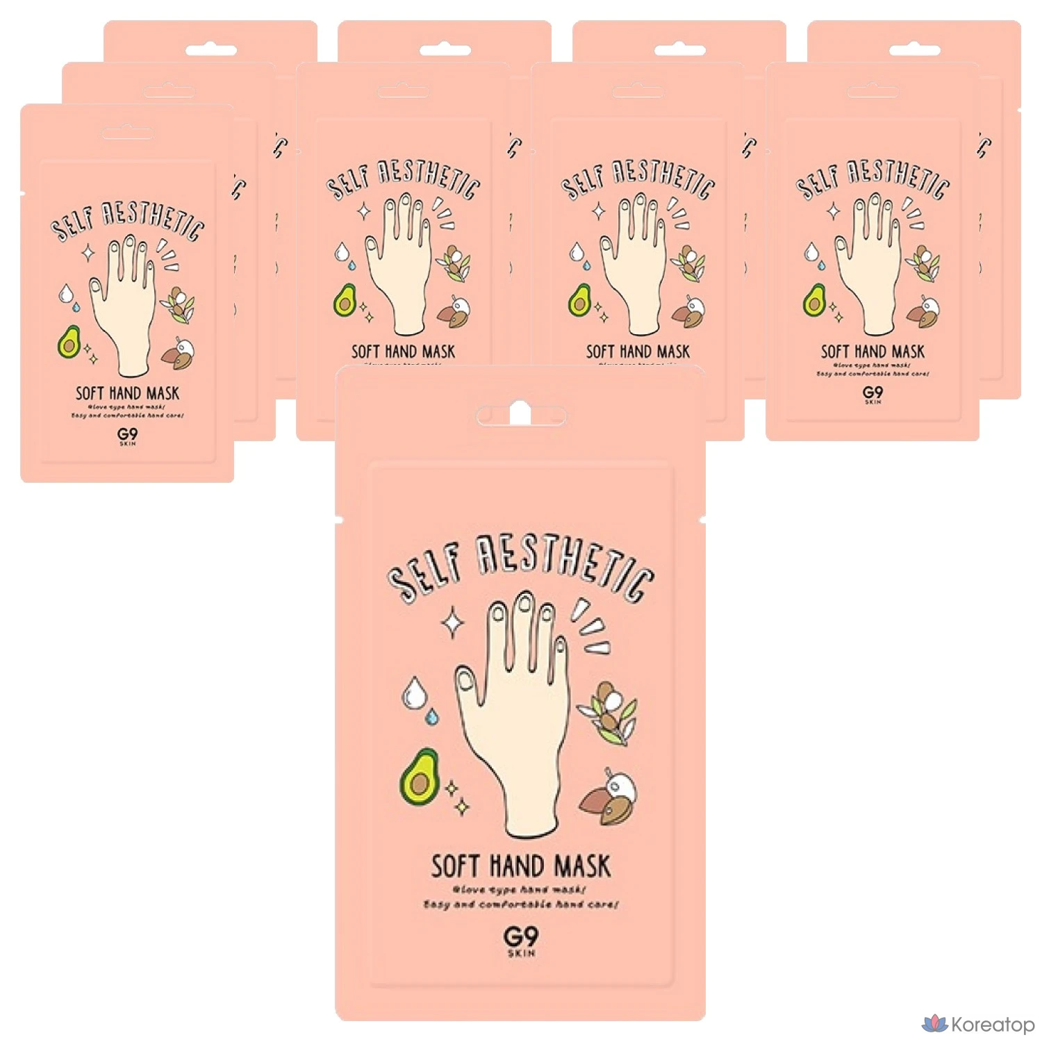 Тканевая маска для рук G9SKIN Self Aesthetic Soft Hand Mask, 5 мл, 10 шт.