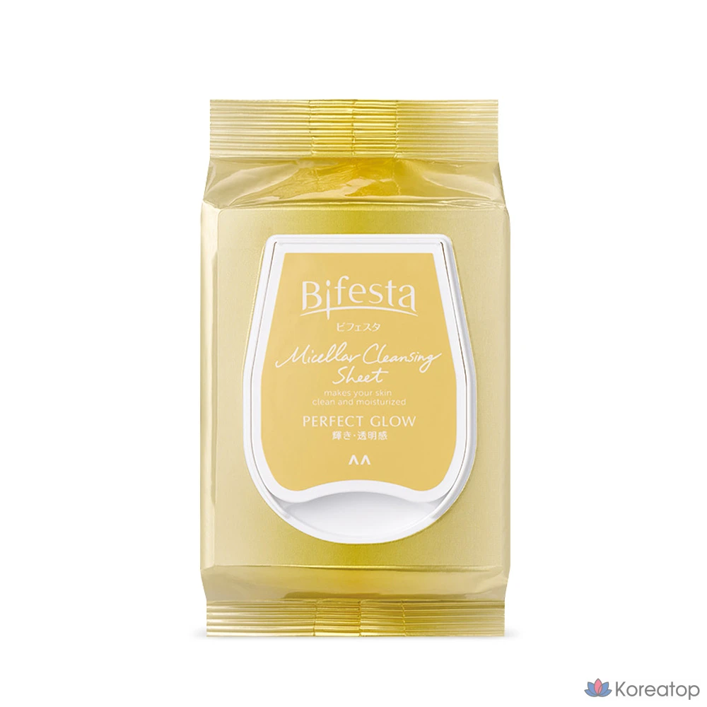 Мицеллярные салфетки для снятия макияжа Bifesta Micellar Cleansing Sheet Perfect Glow, 46 шт.