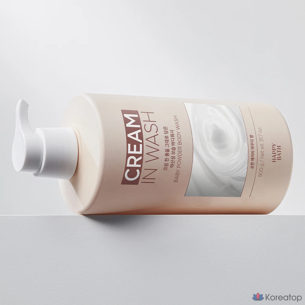 Гель для душа Happy Bath Cream-in Mild Acid Moisture Body Wash, аромат Baby Powder, 900 г, 1 шт.