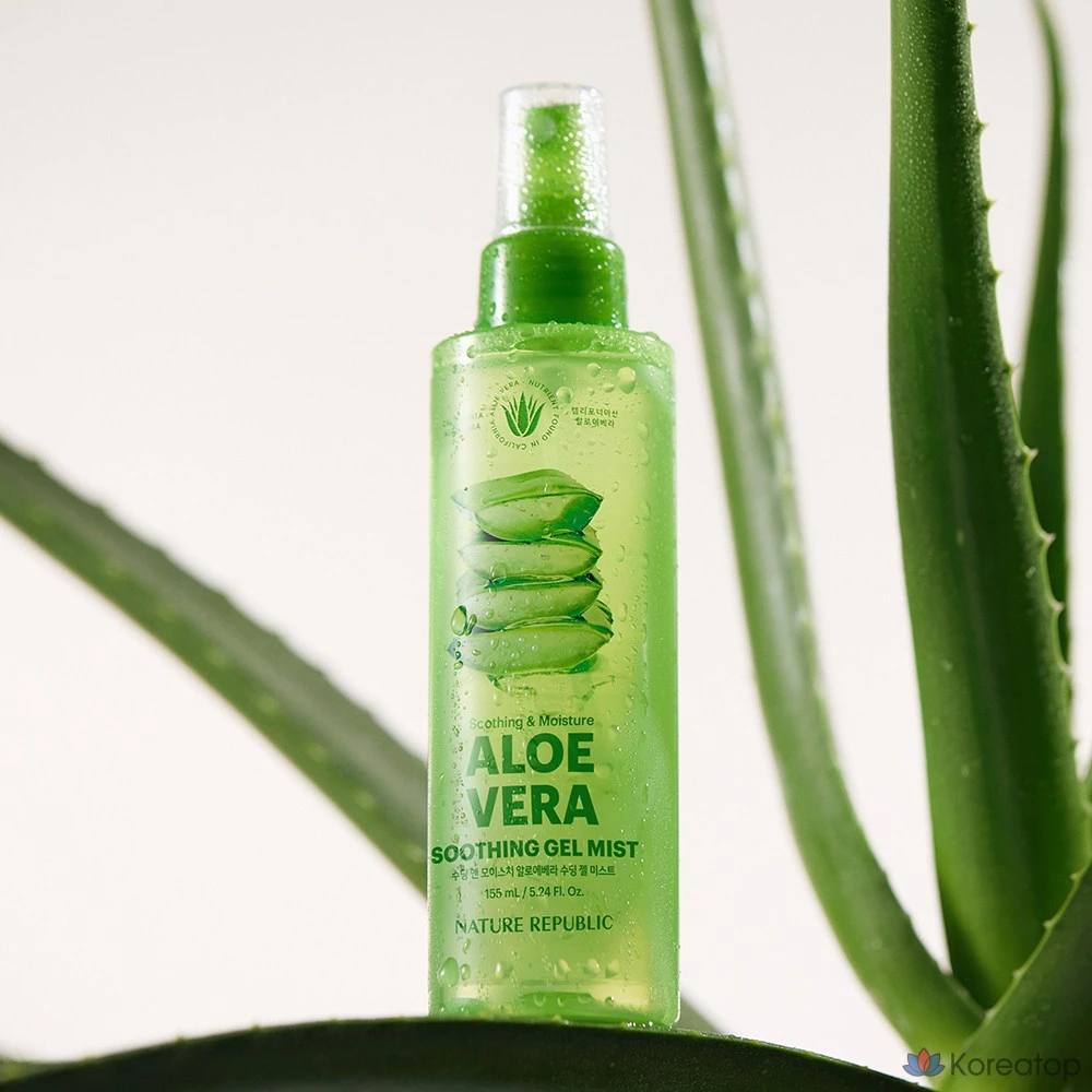 Увлажняющий гель-мист Nature Republic Soothing & Moisture Aloe Vera 92% Soothing Gel Mist, 155 мл, 1 шт.