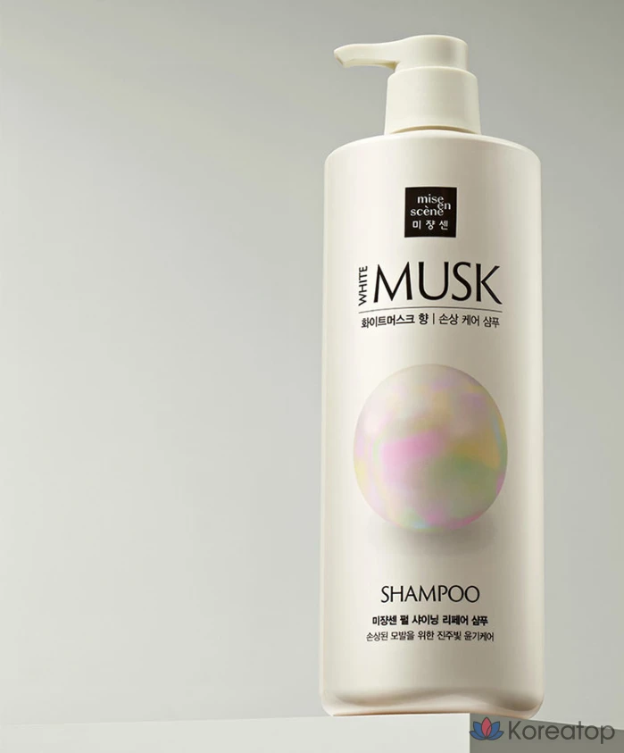 Шампунь Mise en Scene Pearl Shining Repair Shampoo, аромат White Musk, 1 л, 1 шт.