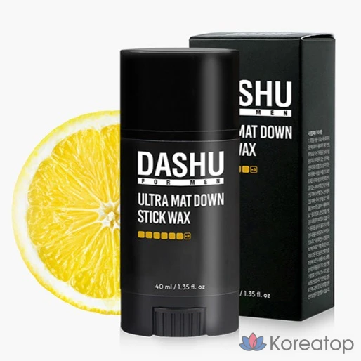 Воск для волос DASHU For Men Premium Ultra Matte Down Stick Hair Wax, 40 мл, 1 шт.
