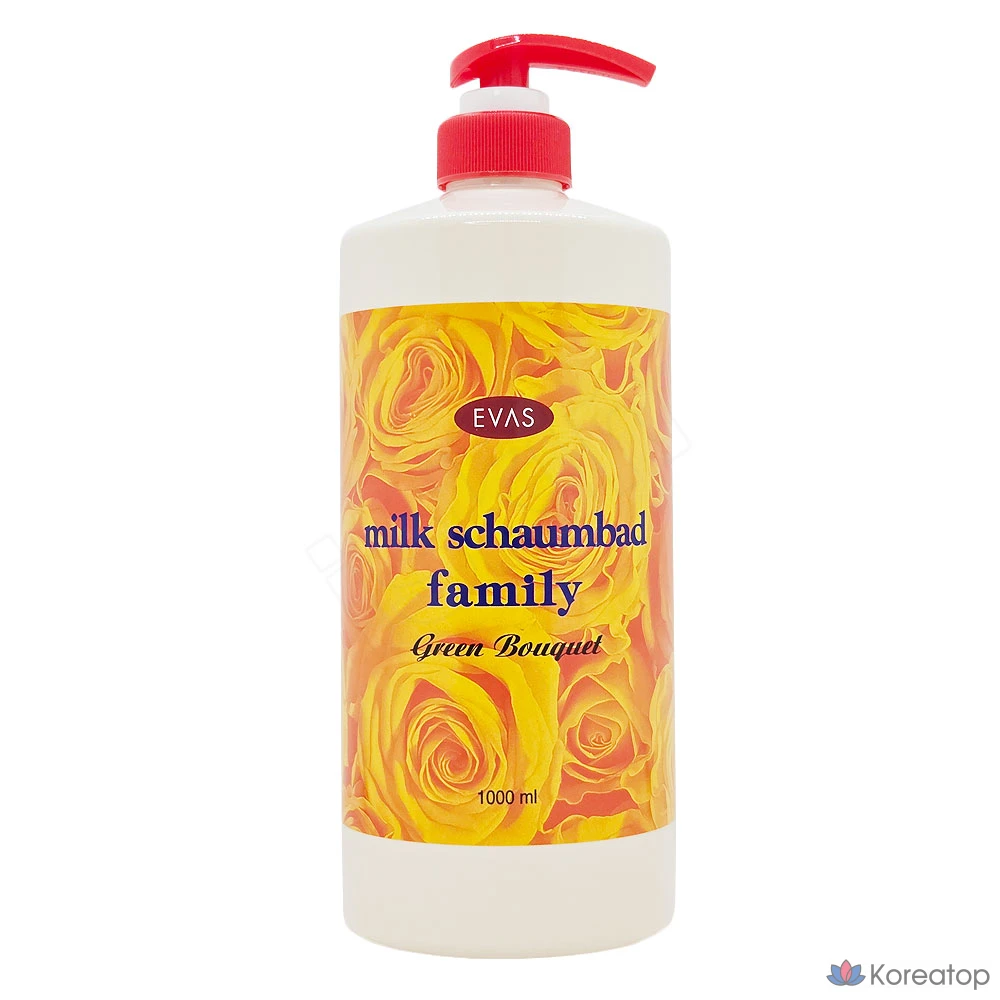 Гель для душа Evas Cosmetics Milk Shambard, оттенок 7 Green Bouquet, 1000 мл, 1 шт.