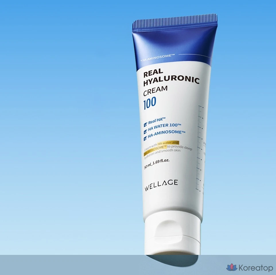 Крем WELLAGE Real Hyaluronic 100 Cream, 50 мл, 1 шт.