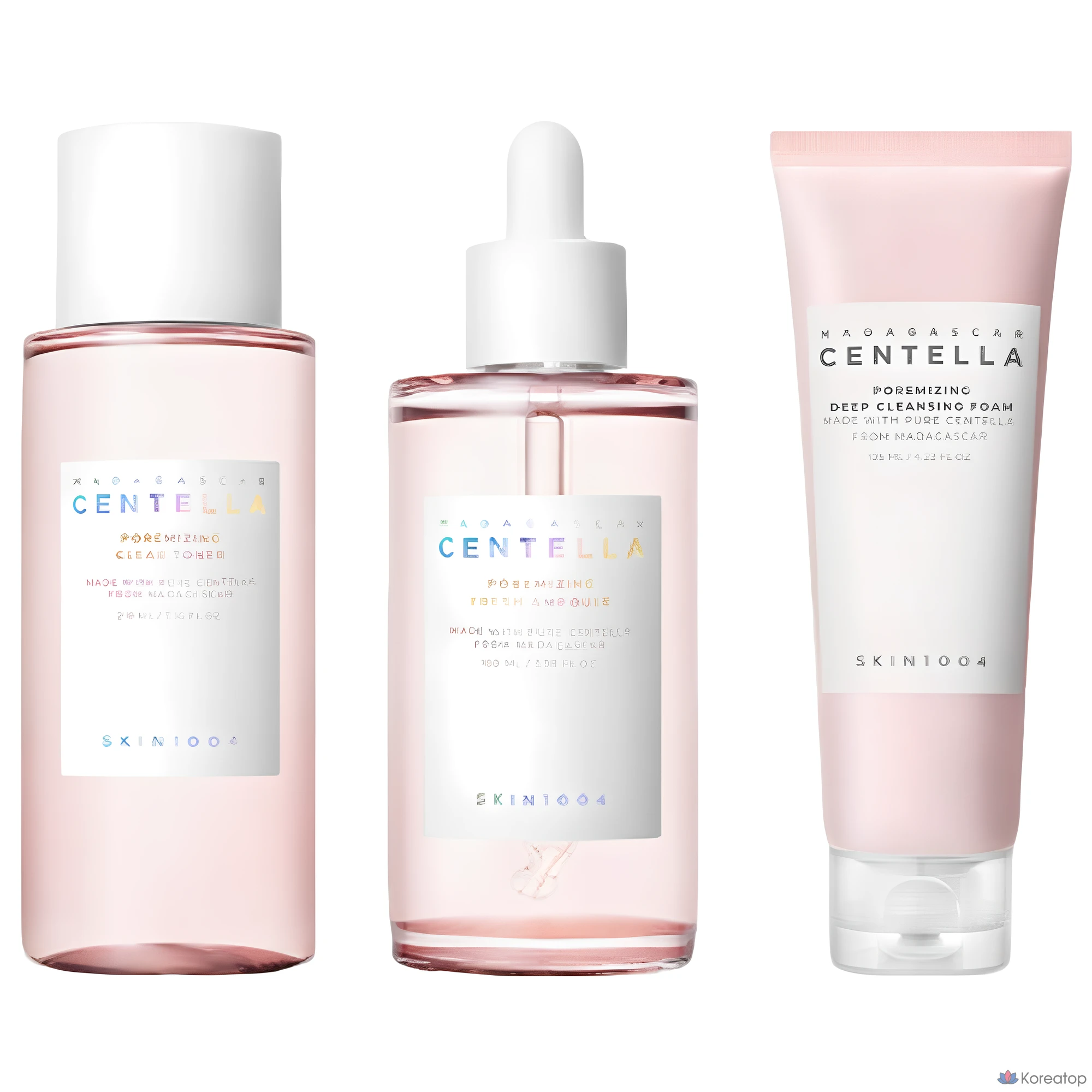 Набор для ухода SKIN1004 Madagascar Centella Pore Care 3-piece Set (Clear Toner 210 мл + Fresh Ampoule 100 мл + Deep Cleansing Foam 125 мл), 1 шт.
