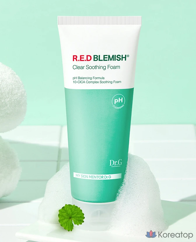 Очищающая пенка Dr. G Low pH Red Blemish Clear Soothing Foam, 200 мл, 1 шт.