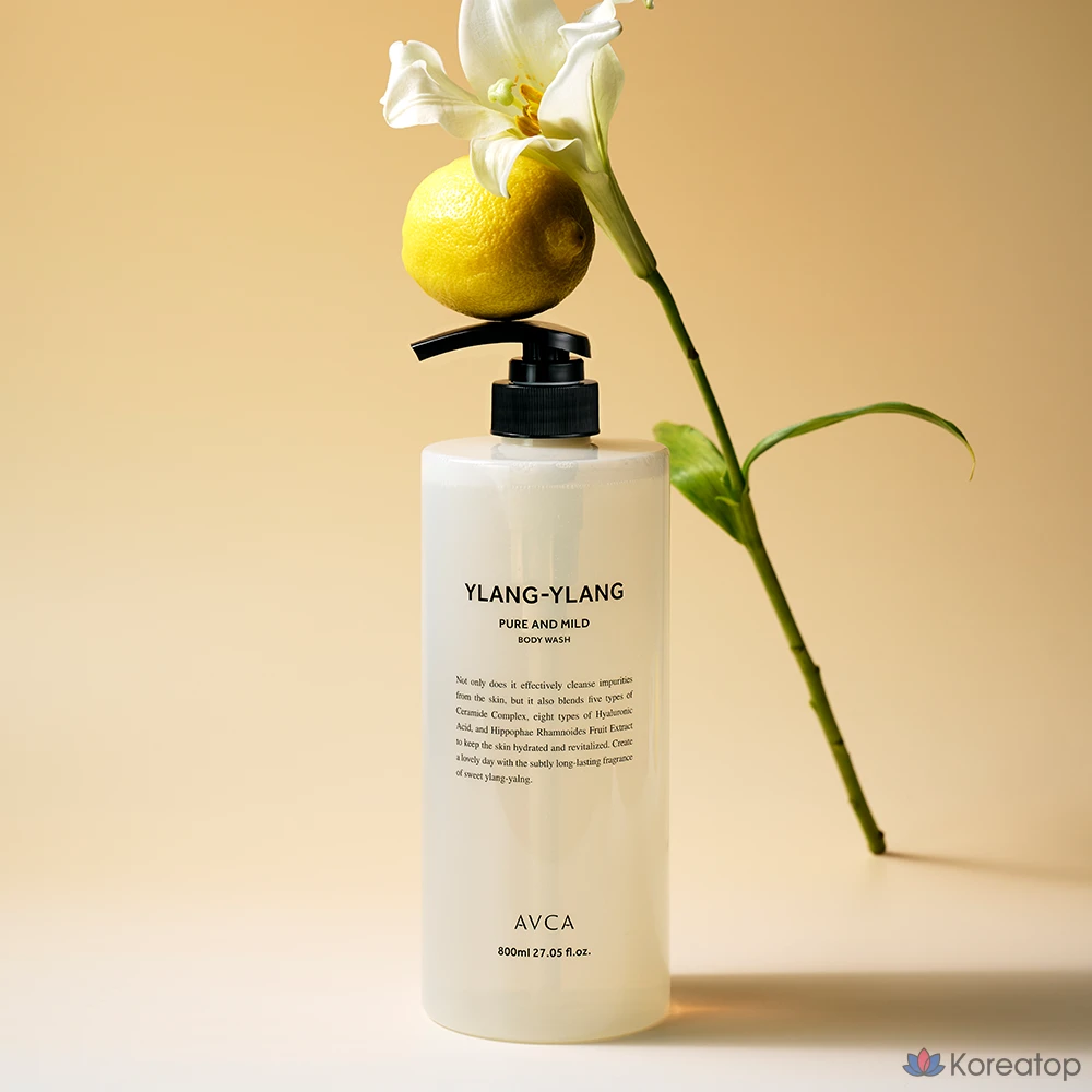 Гель для душа AVCA Pure &amp; Mild Body Wash Ylang Ylang, 800 мл, 1 шт.