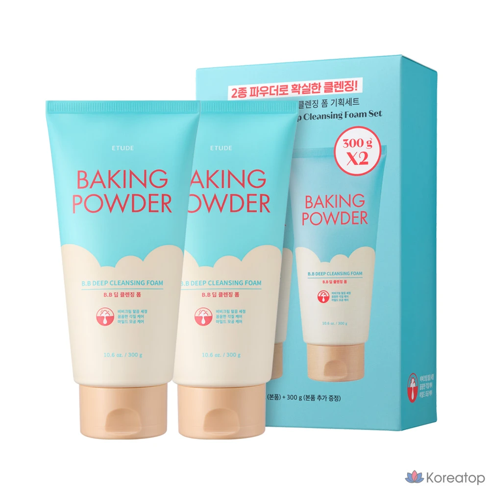 Очищающая пенка Etude House Baking Powder BB Deep Cleansing Foam, 300 мл, 10 шт., фото 2