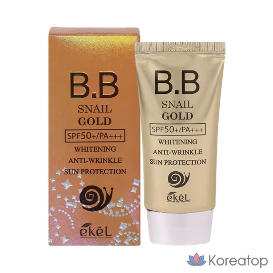 Тональный крем Ekel BB Cream SPF50+PA+++ Snail Gold, 50 мл, 1 шт.