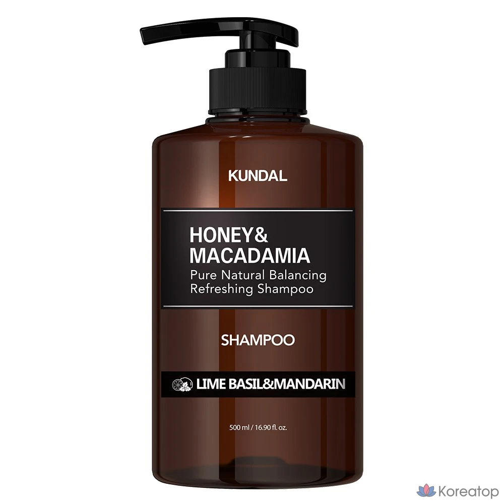 Шампунь Kundal Nature Shampoo Lime Basil & Mandarin, 500 мл, 1 шт.