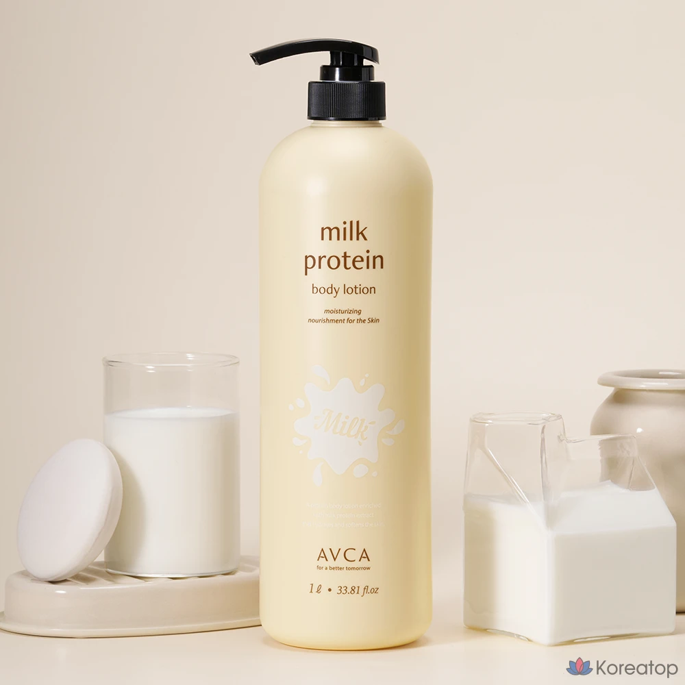 Лосьон для тела AVCA Milk Protein Goat Milk Body Lotion, аромат Baby Powder, 1 л, 1 шт.