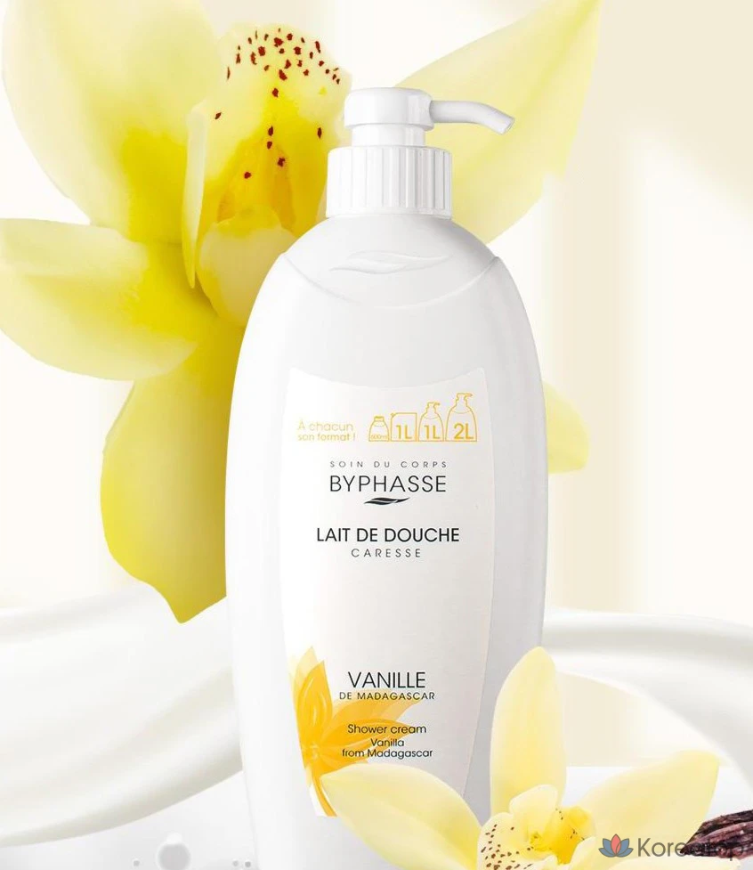 Гель для душа Byphasse Vanilla, 1 л, 1 шт.