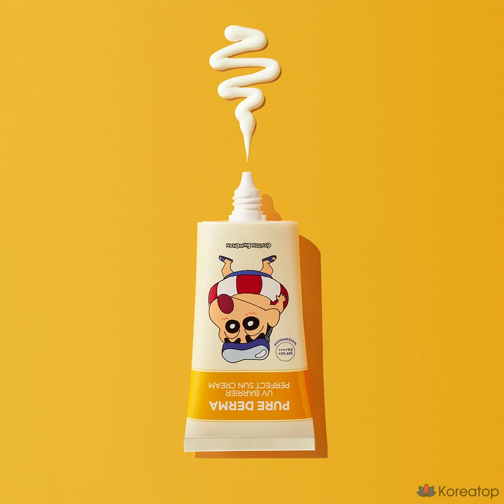 Солнцезащитный крем Pure Derma On The Body Crayon Shin-chan UV Barrier Perfect Sun Cream SPF50+ PA++++, 80 мл, 1 шт.