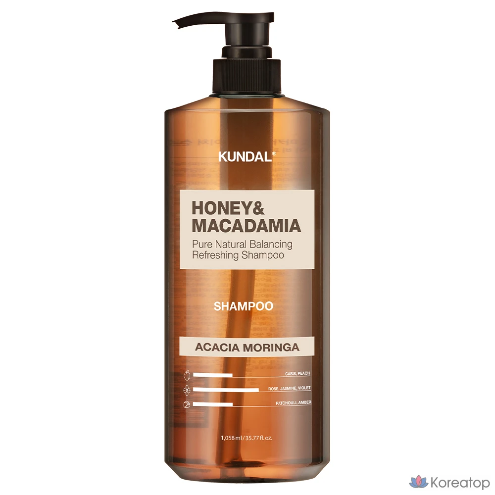 Шампунь Kundal Honey & Macadamia Nature Shampoo Acacia Moringa, 1.058 л, 1 шт.