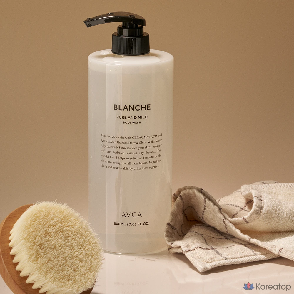 Гель для душа AVCA Pure &amp; Mild Body Wash Blanche, 800 мл, 1 шт.