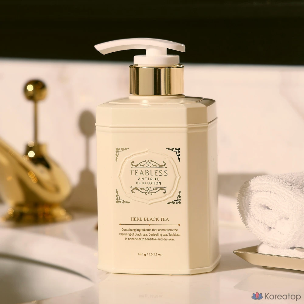 Лосьон для тела TEABLESS Antique Body Lotion Herb Black Tea, 480 г, 1 шт.