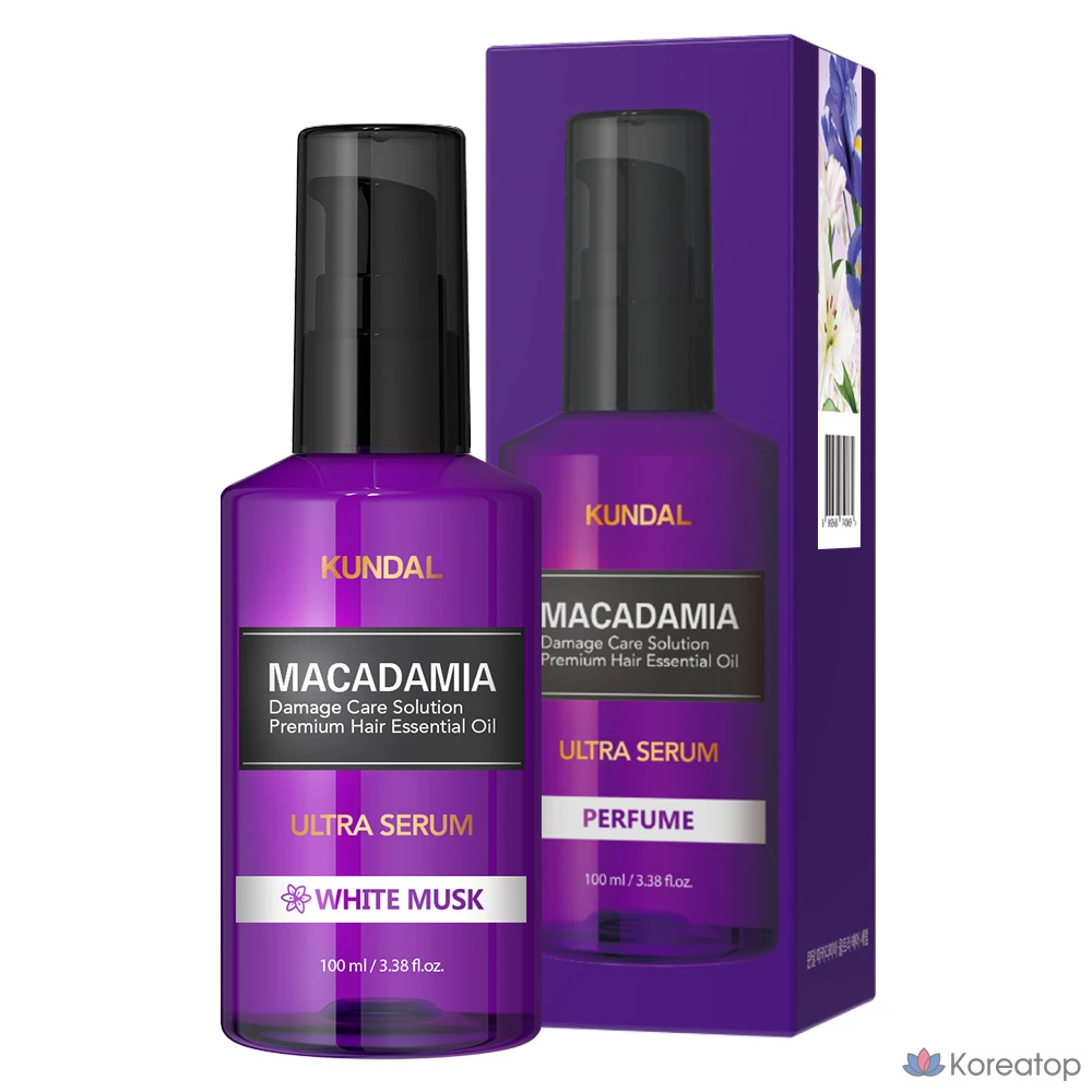 Сыворотка для волос Kundal Macadamia Ultra Serum Hair Essence, аромат White Musk, 100 мл, 1 шт.