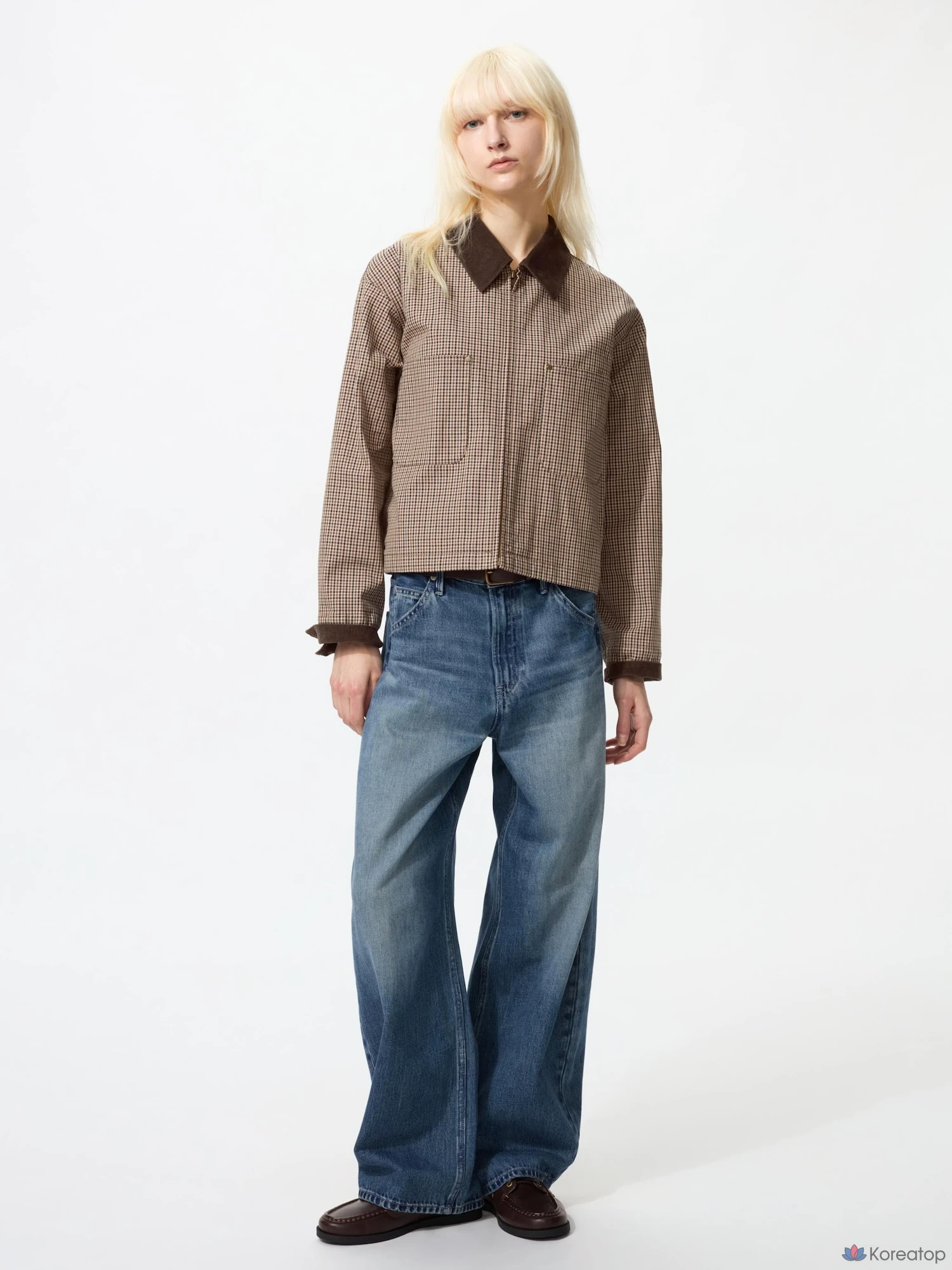 Куртка на молнии Uniqlo Zip-Up Short Jacket, узорчатая