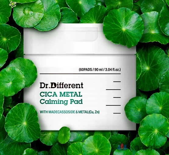 Пэды для лица Dr. Different Cica Metal Calming Pad, 90 мл, 60 шт.