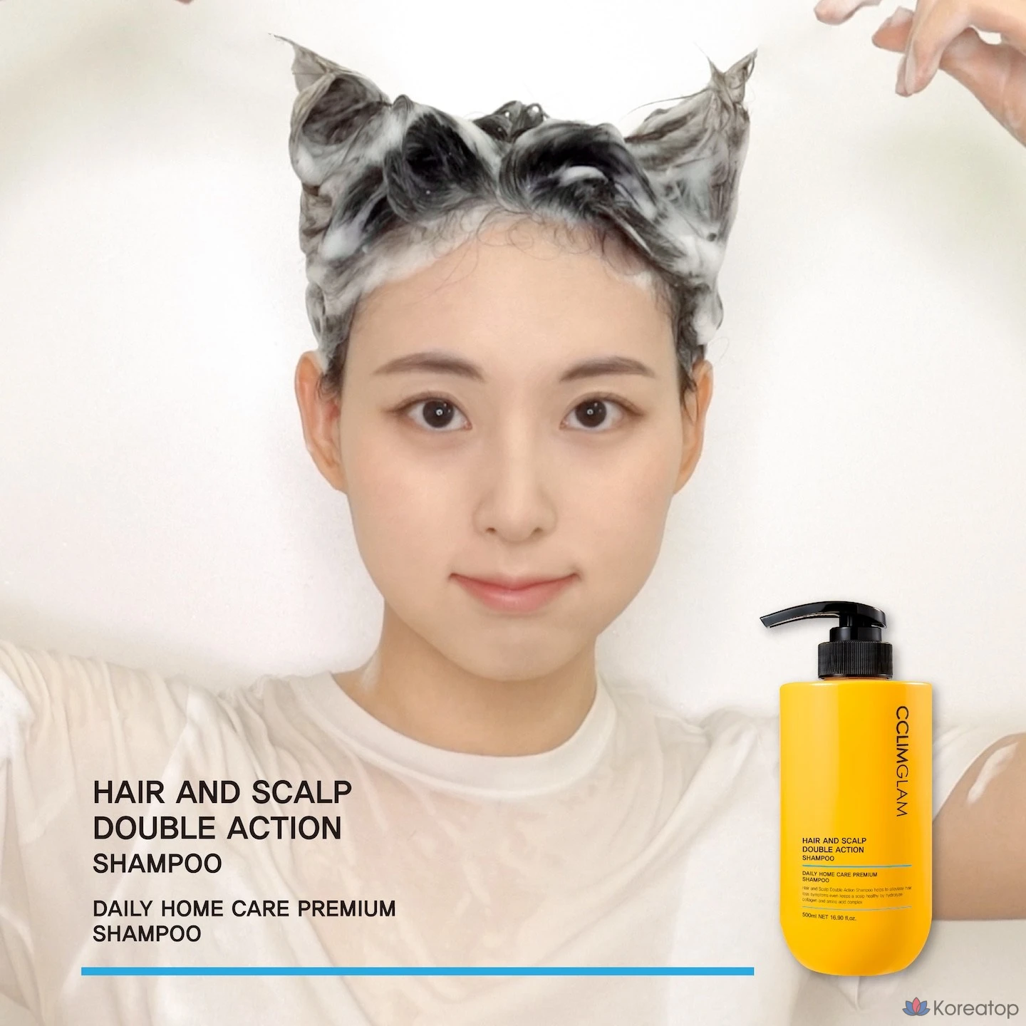 Шампунь CCLIMGLAM Hair & Scalp Double Action Sulfate Free Zinc Pyrithione Protein, 500 мл, 1 шт.