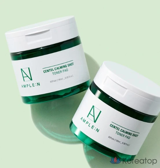 Тонер-пэды AMPLE:N Centella Calming Shot Toner Pad, 180 мл, 60 шт.