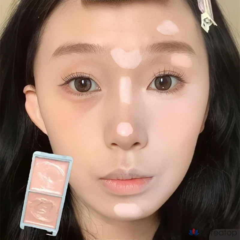 Консилер-хайлайтер Prorance Dual Color Concealer Lifting Palette, оттенок Two Tone, 1 шт.