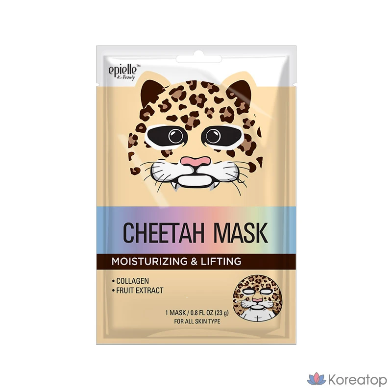 Тканевая маска для лица Epielle Cheetah Character Mask, 12 шт.