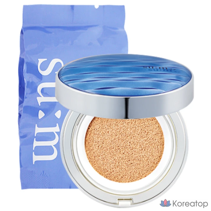 Кушон SU:M37 Water-full CC Cushion Perfect Finish, оттенок 02 Natural Beige, 15 г, 2 шт.