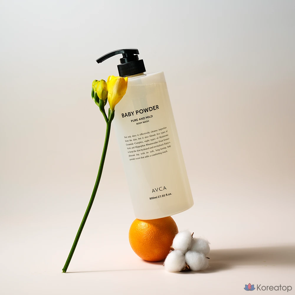 Гель для душа AVCA Pure & Mild Perfumed Body Wash Baby Powder, 800 мл, 1 шт.