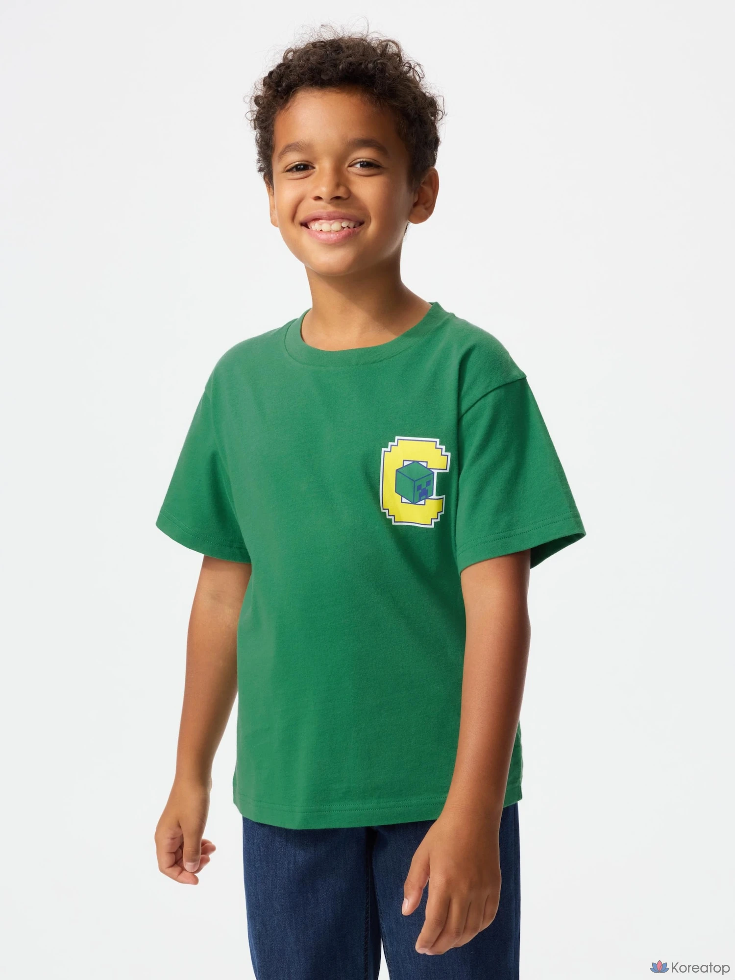 Футболка детская Uniqlo Minecraft UT Graphic T-Shirt, черный