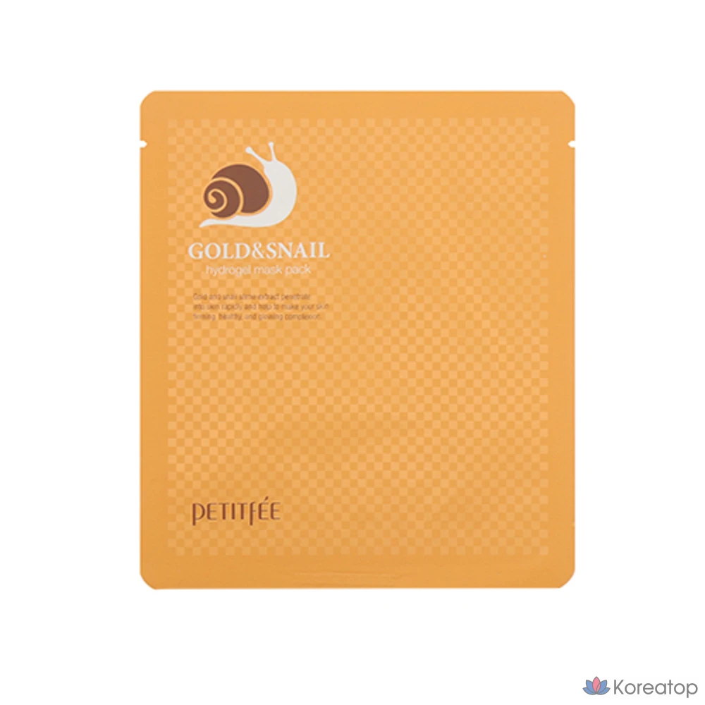Тканевая маска для лица Petitfee Gold&Snail Hydrogel Mask, 30 г, 5 шт.
