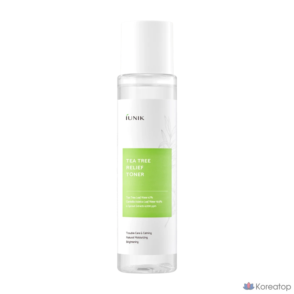 Тонер iUNIK Tea Tree Relief Toner, 200 мл, 1 шт.