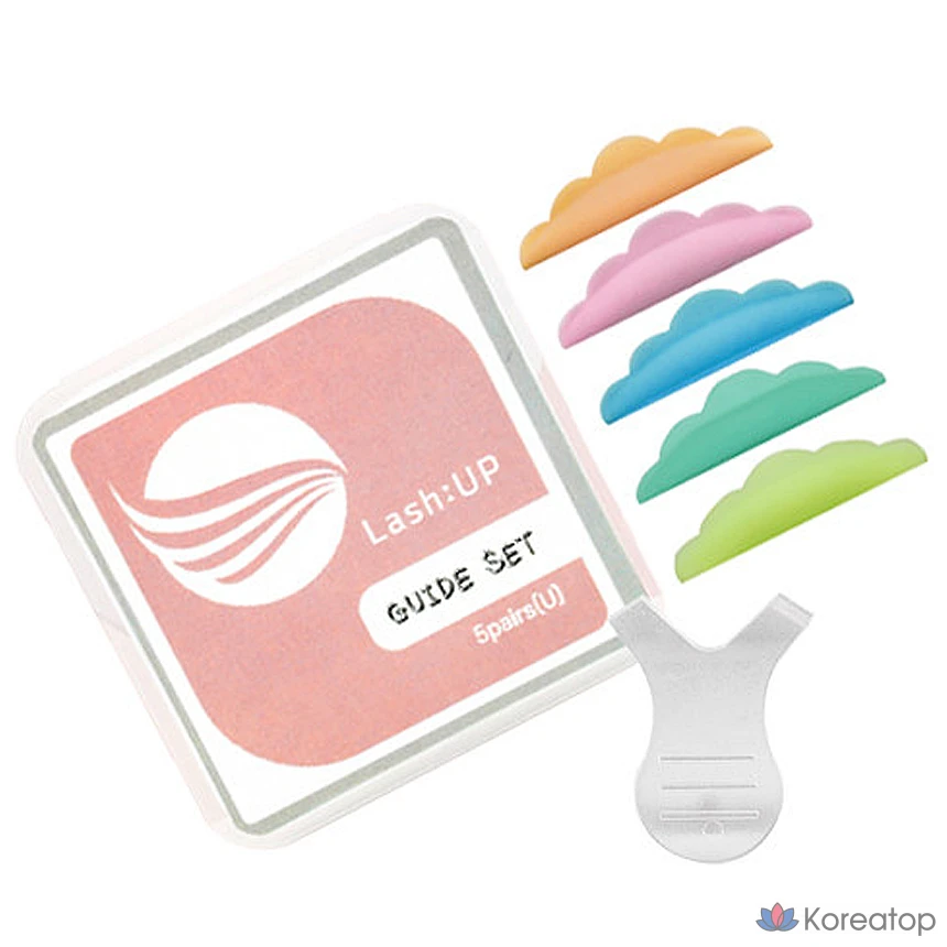 Набор для ухода Lash:Up Eyelash Perm U-Curl Crown Rods 5 pairs + Y Brush Set, 1 шт.