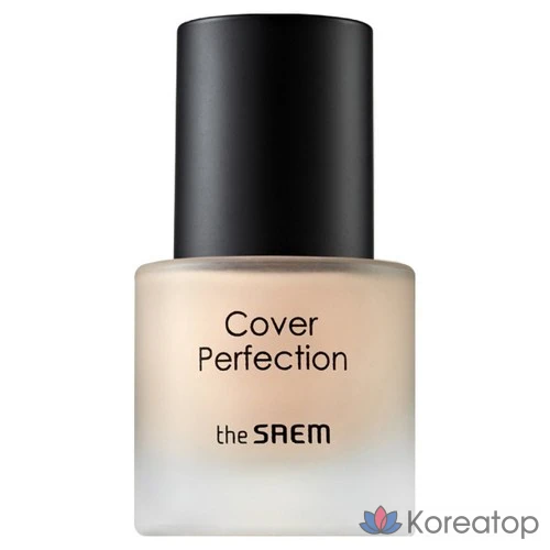 Консилер-основа The Saem Cover Perfection Concealer Foundation Mini, оттенок 1 Clear Beige, 15 мл, 1 шт.
