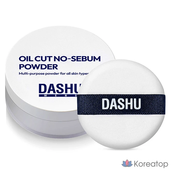 Пудра для лица DASHU Men's Oil Cut No Sebum Powder, оттенок White, 5 г, 1 шт.