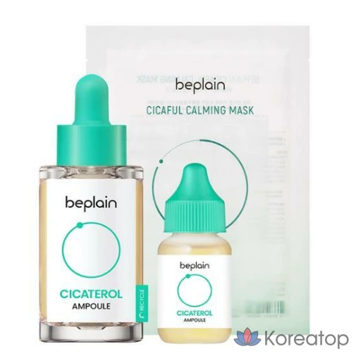 Ампульная сыворотка Beplain Cica Tero Ampoule, 45 мл + 1 тканевая маска для лица, 1 шт.