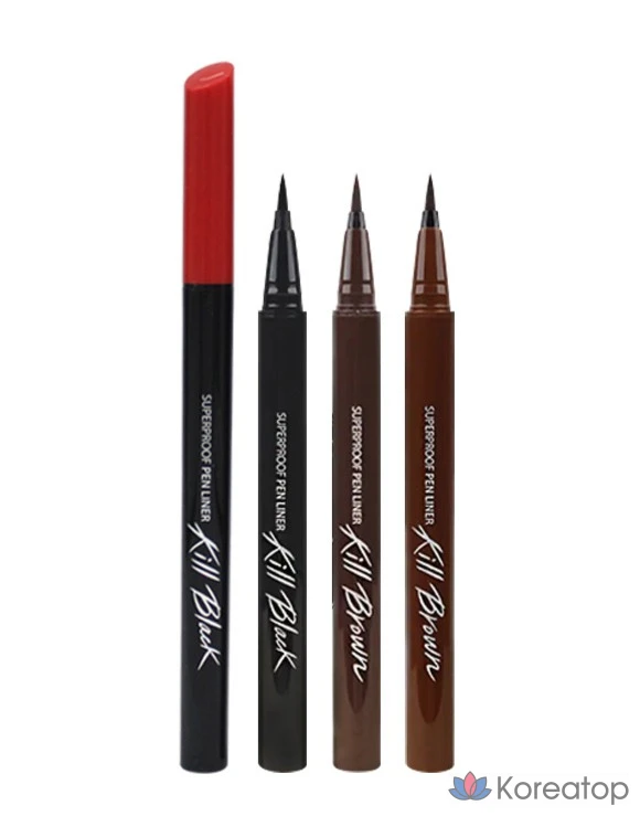 Подводка для глаз Clio Superproof Pen Liner, оттенок 03 Kakao Brown, 0.55 мл, 1 шт., фото 2