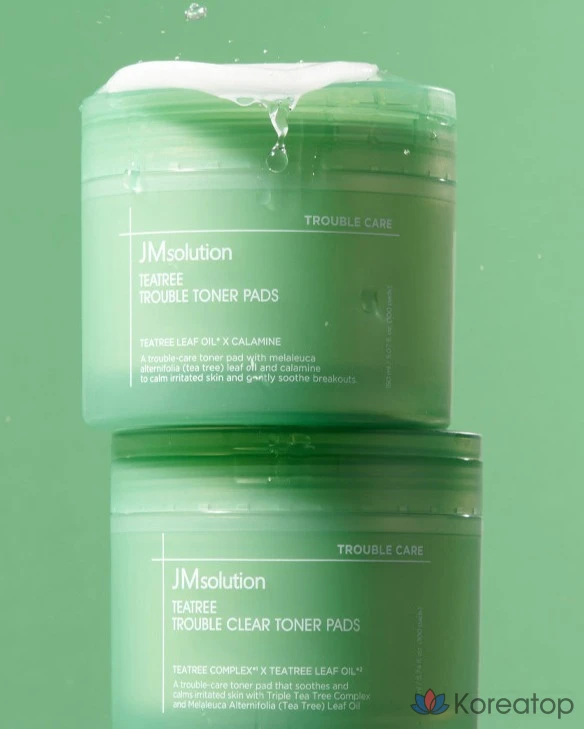 Тонер-пэды JM Solution Teatree Trouble Clear Toner Pad, 170 мл, 100 шт.
