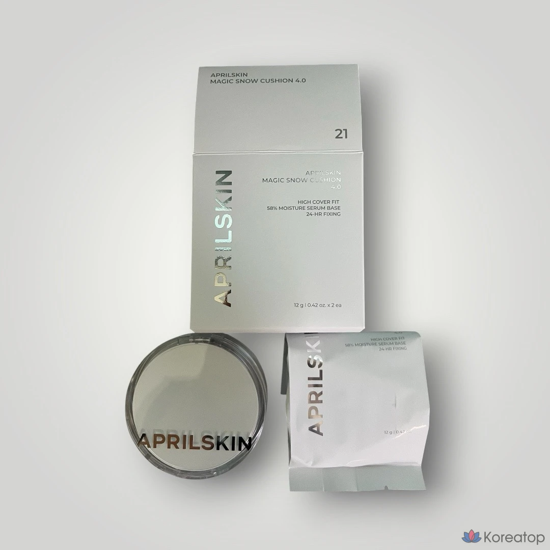 Кушон APRILSKIN Magic Snow Cushion 4.0, оттенок 21 Light Beige, 1 шт.